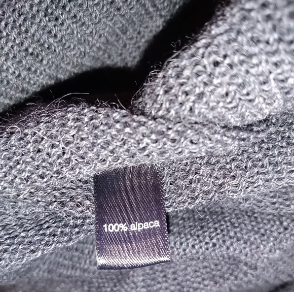 🆕Peruvian Connection Grey 100% Alpaca Sweater Dress Boho Pockets Size Small - Picture 7 of 8